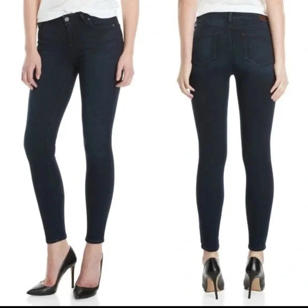 Paige Womens Verdugo Ankle Petite Binx Stretch Dark Wash Jeans Size 28